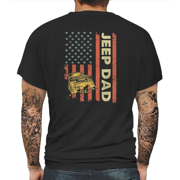 Jeep Dad American Flag Fars Day 4Th Of July Mens Back Print T-shirt