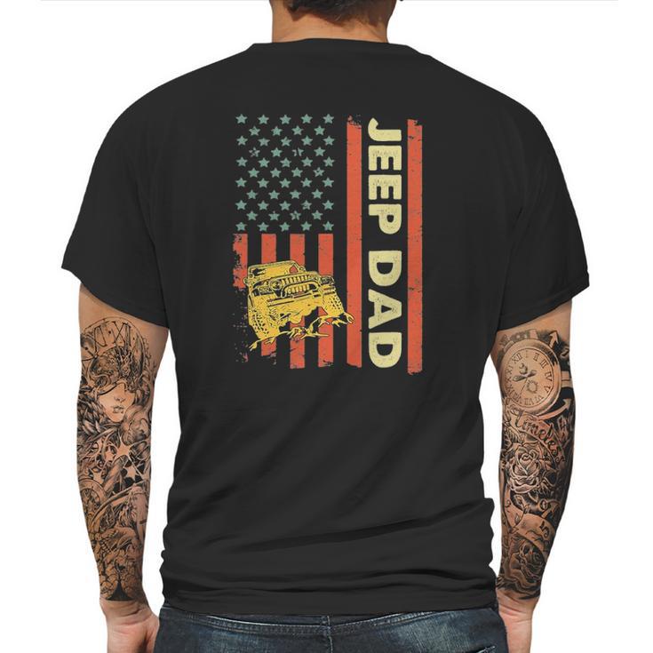 Jeep Dad American Flag Fathers Day 4Th Of July Mens Back Print T-shirt