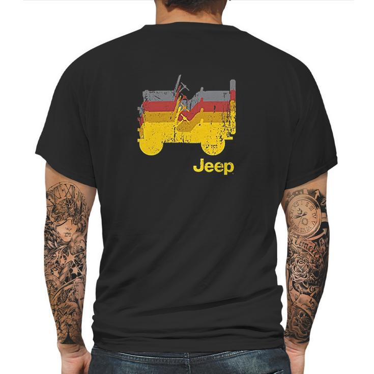 Jeep Willys Repeating Mens Back Print T-shirt