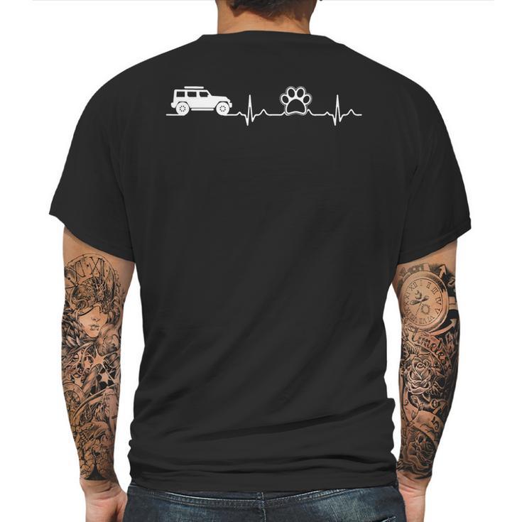 Jeeps And Paw Heartbeat For Jeepsdog And Cat Lovers Mens Back Print T-shirt