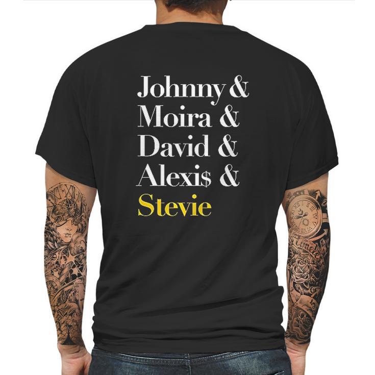 Johnny And Moira And David And Alexis And Stevie Mens Back Print T-shirt