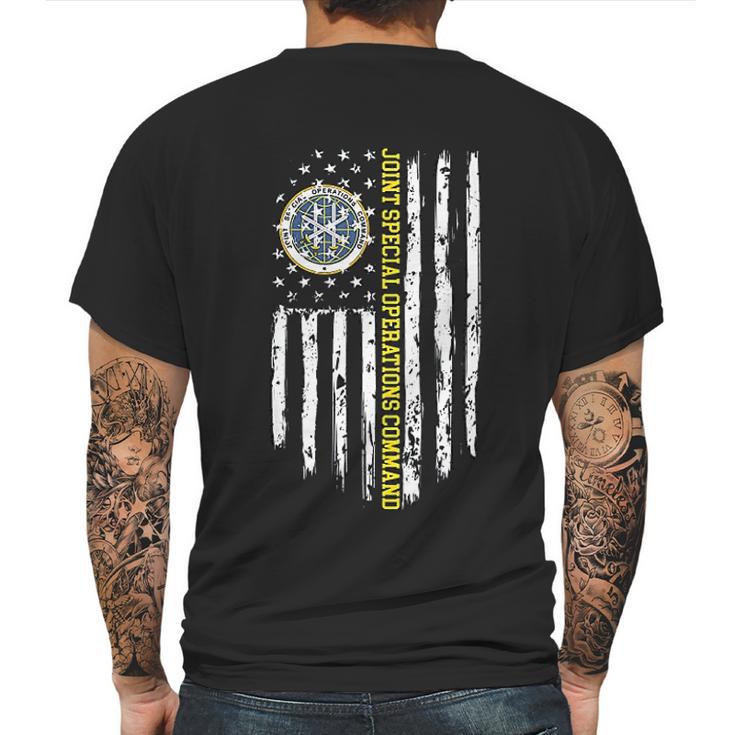 Joint Special Operations Command American Flag Mens Back Print T-shirt