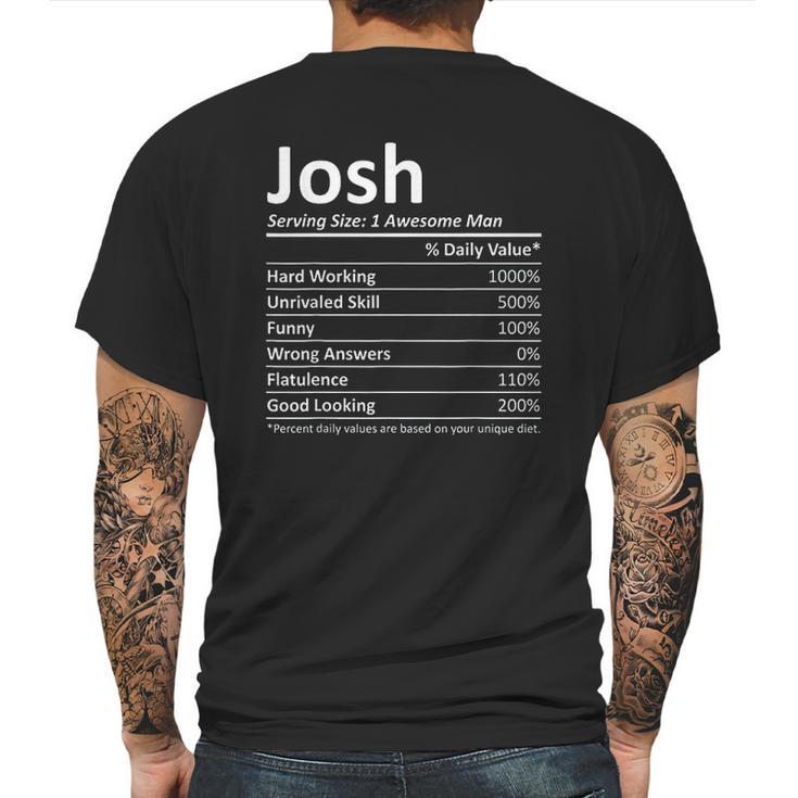 Josh Serving Size Mens Back Print T-shirt