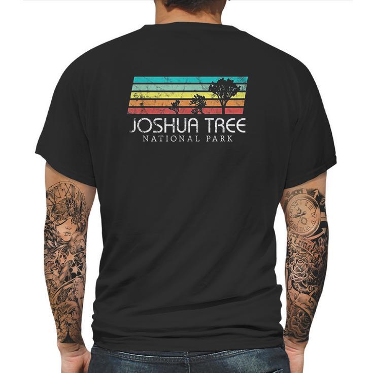 Joshua Tree California Vintage Retro Camping National Park Mens Back Print T-shirt