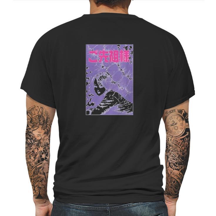 Junji Ito Caterpillar Girl Mens Back Print T-shirt