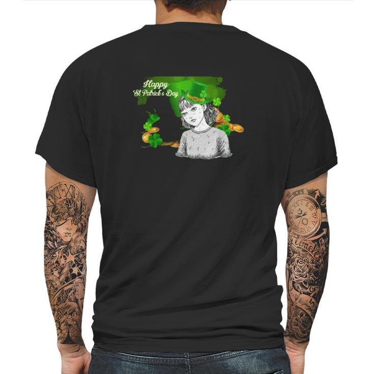 Junji Ito Manga Character Tomie Happy St Patricks Day Art Mens Back Print T-shirt