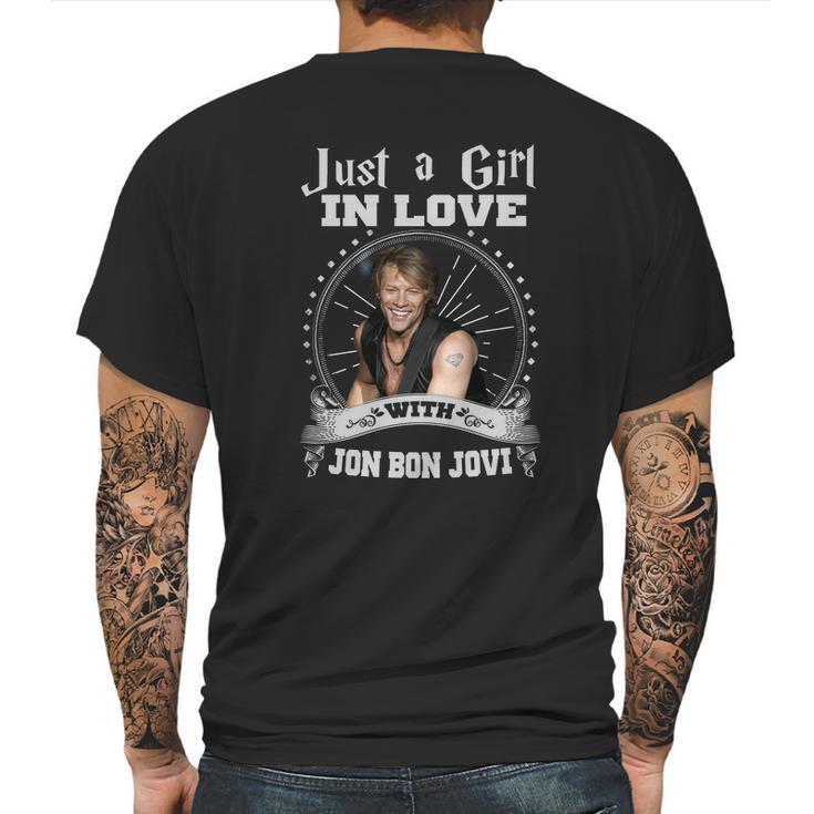 Just A Girl In Love With Jon Bon Jovi Mens Back Print T-shirt