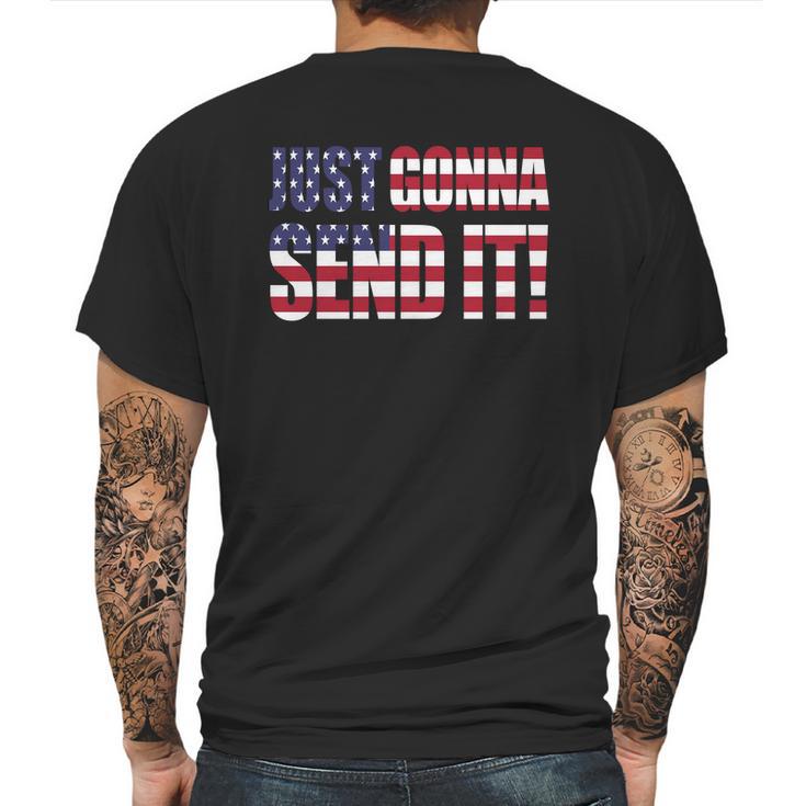 Just Gonna Send It America T Shirt Larry Enticer T-Shirt Mens Back Print T-shirt