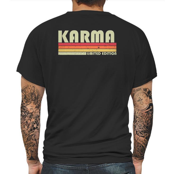 Karma Name Personalized Retro Vintage 80S 90S Mens Back Print T-shirt