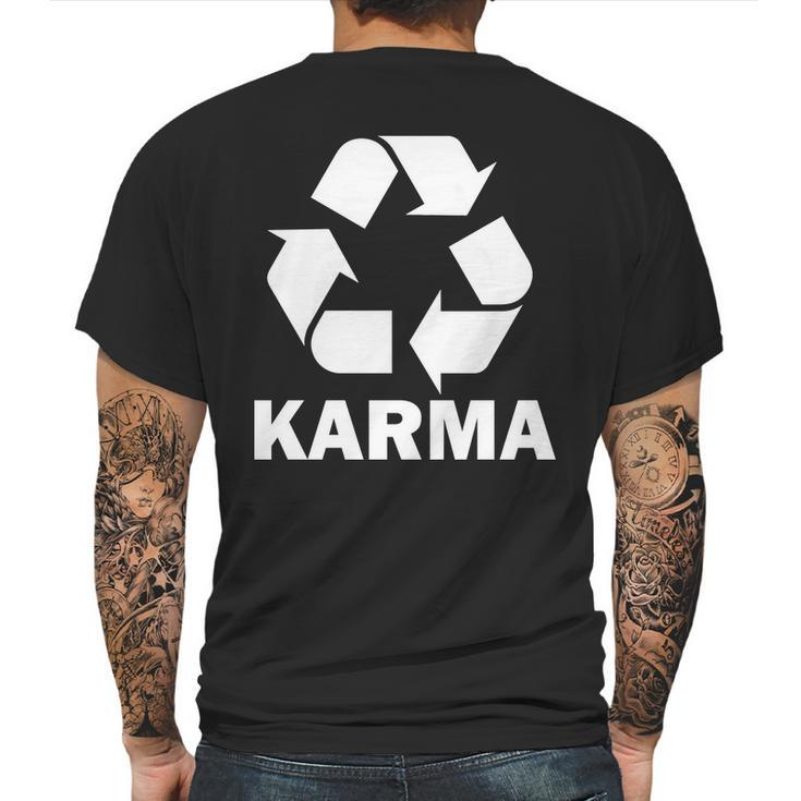 Karma Recycling Logo Mens Back Print T-shirt