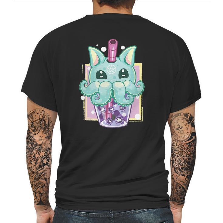 Kawaii Pastel Goth Creepy Creature Boba Bubble Tea Vaporwave Mens Back Print T-shirt