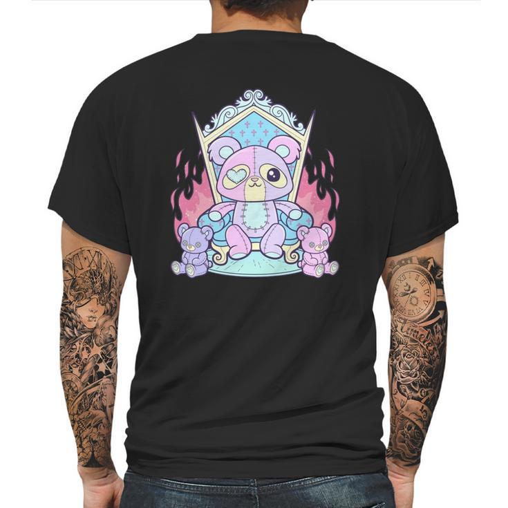 Kawaii Pastel Goth Cute Creepy Killer Teddy Bear Mens Back Print T-shirt