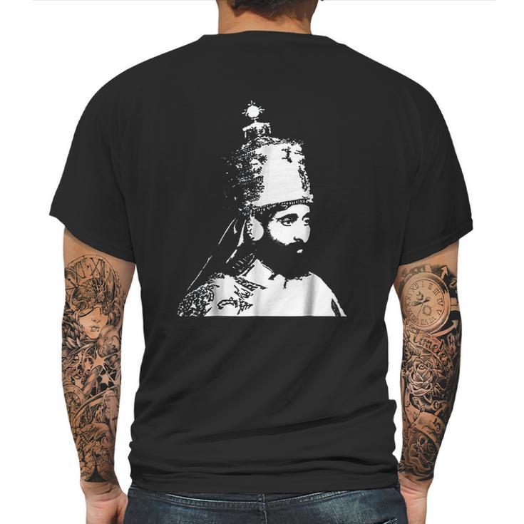 The King Stands Haile Selassie Crown Mens Back Print T-shirt