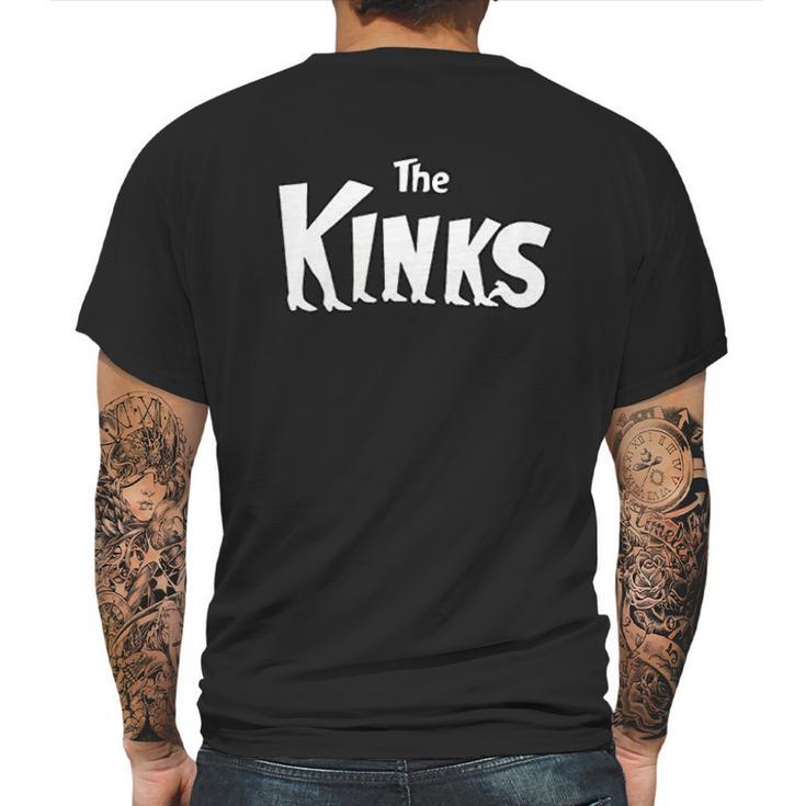 The Kinks Logo Black Shirt Rock Band For Mens Tee Shirt Mens Back Print T-shirt