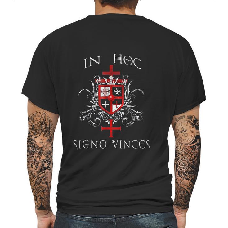 Knights Templar In Hoc Signo Vinces Mens Back Print T-shirt