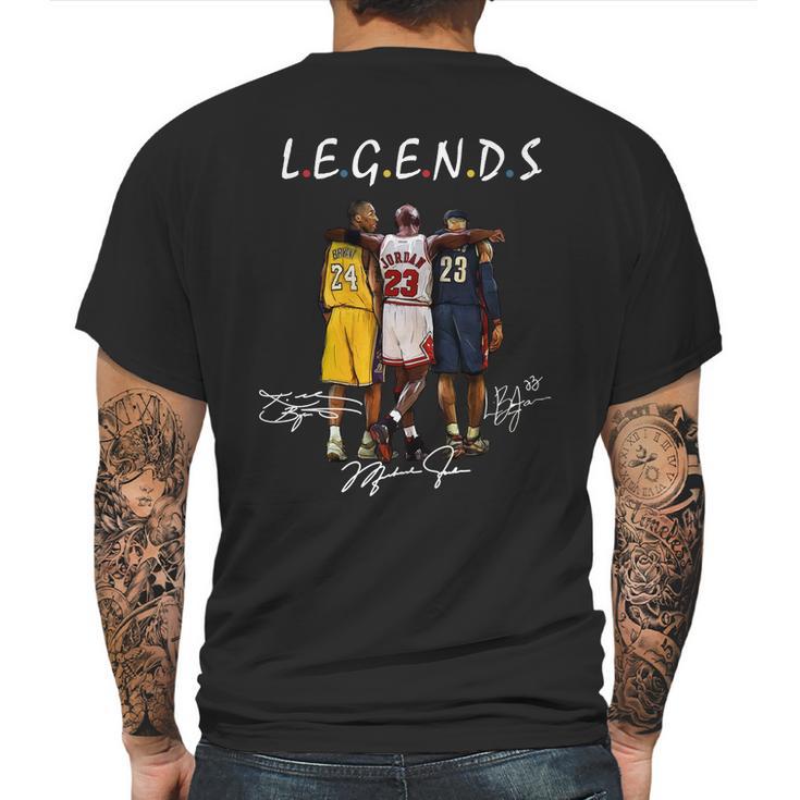 Kobe Bryant Michael Jordan And Lebron James Legends Friends Shirt Unisex Tee Mens Back Print T-shirt