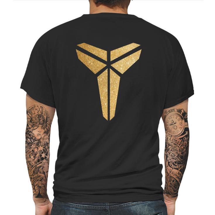 Kobe Logo Gold Glitter Mens Back Print T-shirt