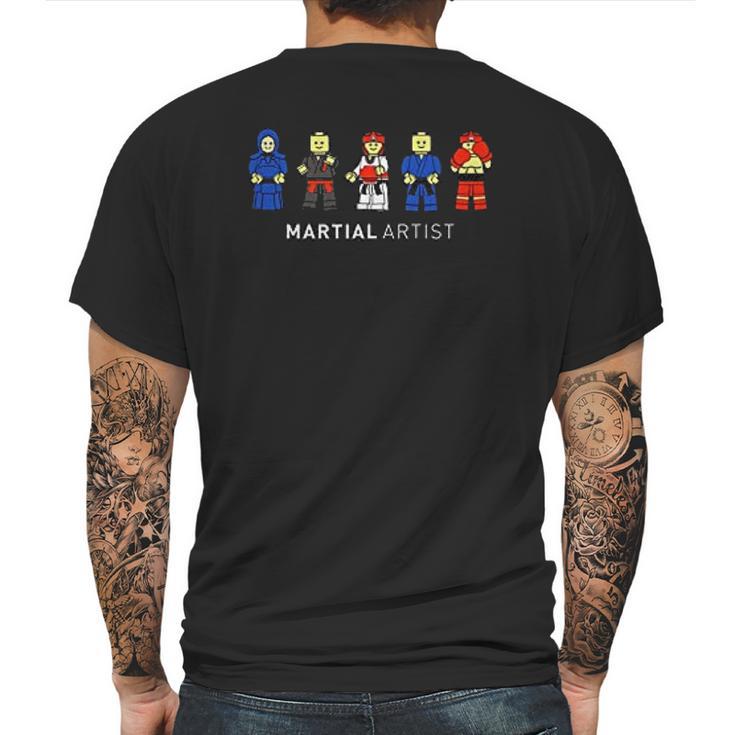 Korea Taekwondo Martial Arts Lego Mens Back Print T-shirt