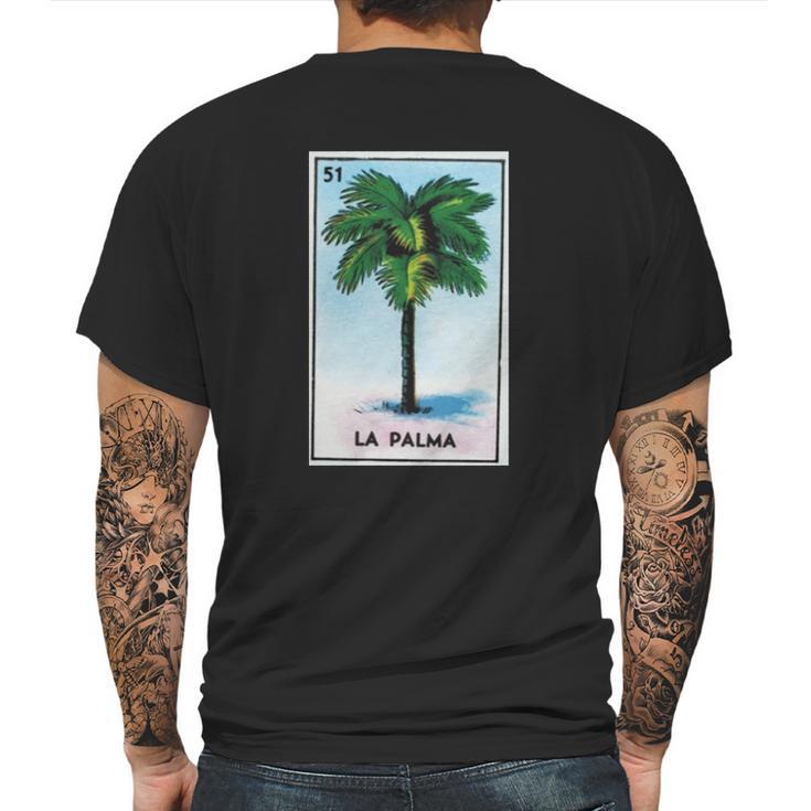 La Palma Palm Tree Loteria Party Shirt Mens Back Print T-shirt