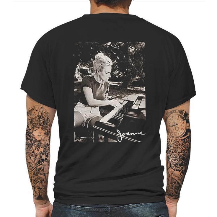 Lady Gaga Joanne Piano Black Mens Back Print T-shirt