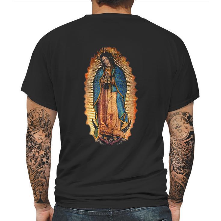 Our Lady Of Guadalupe Catholic Mary Mens Back Print T-shirt