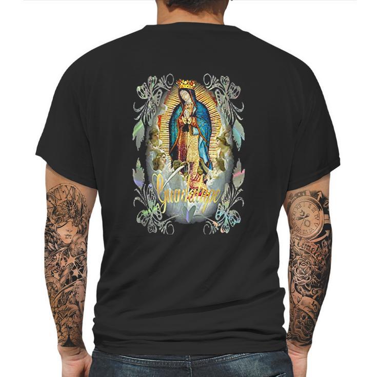 Our Lady Of Guadalupe Catholic Mexican Mens Back Print T-shirt