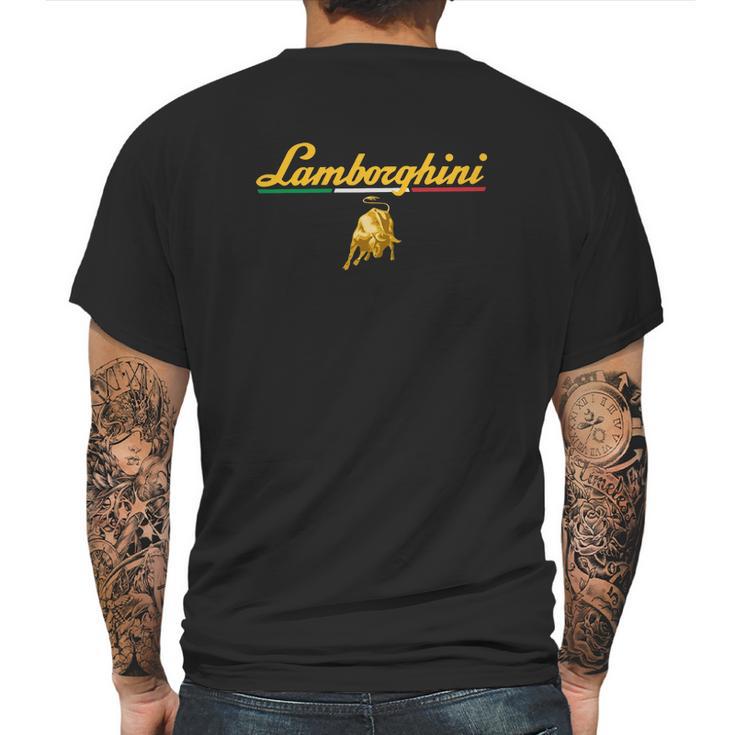 Lamborghini Logo Shirt Mens Back Print T-shirt