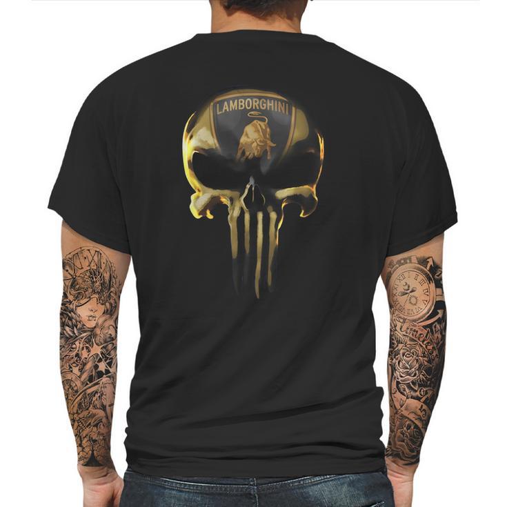 Lamborghini Skull V1 T-Shirt Hoodies And More Mens Back Print T-shirt