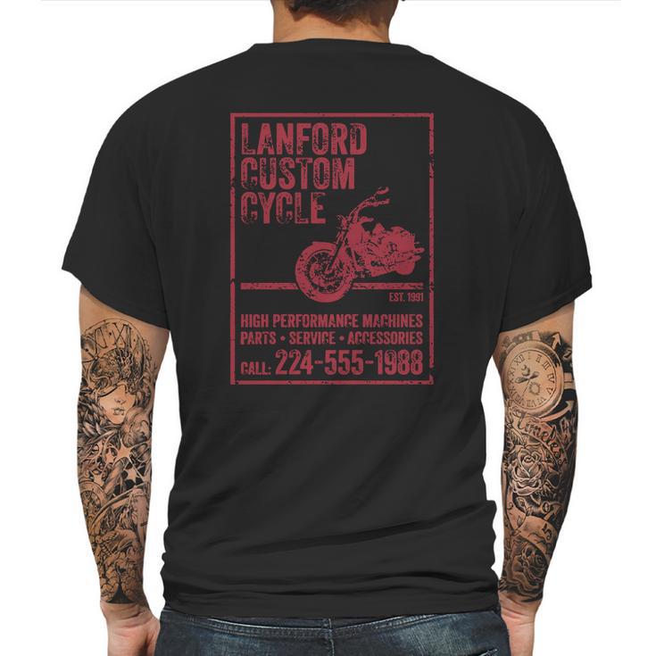 Lanford Custom Cycle Roseanne T-Shirt Mens Back Print T-shirt