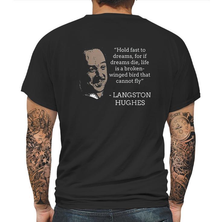 Langston Hughes Black History Month Quote Mens Back Print T-shirt