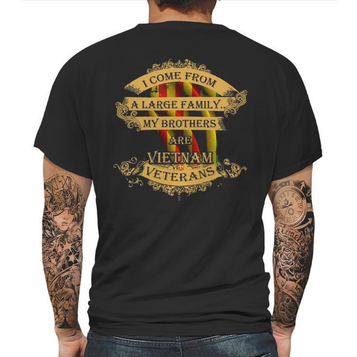 Large Family My Brothers Are Vietnam Veterans Mens Back Print T-shirt