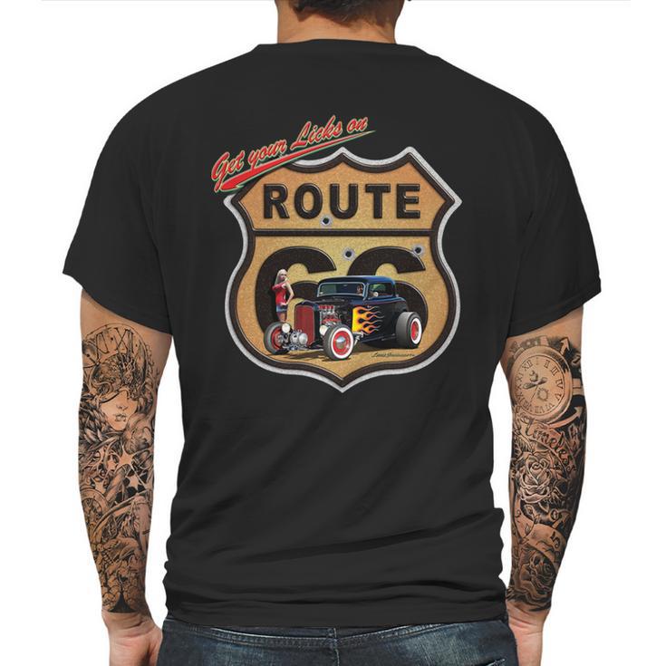 Larry Grossman Licks On Route 66 Mens Back Print T-shirt