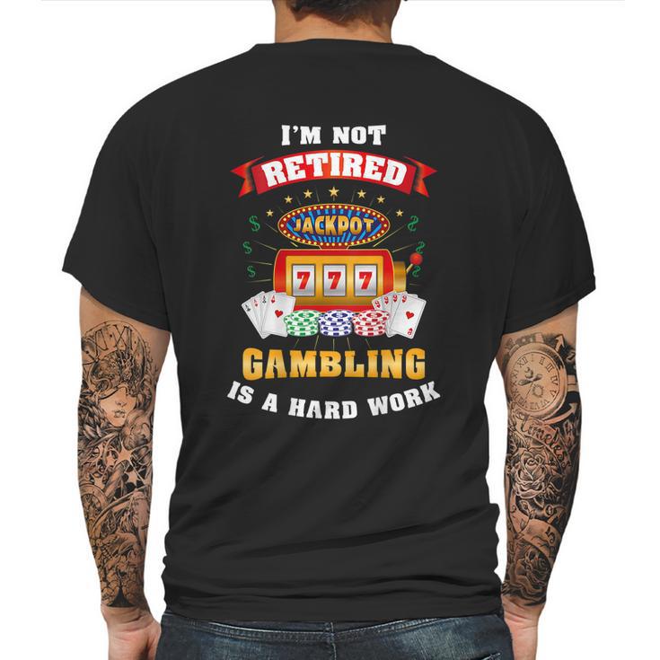 Las Vegas Gambling Retiree  Lucky Casino Mens Back Print T-shirt