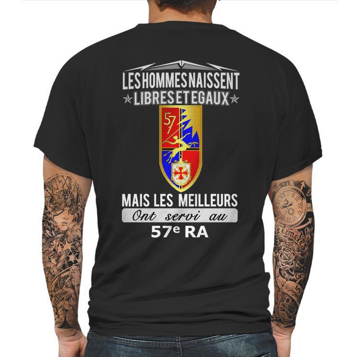 Les Hommes Naissent Libre Et Égaux Mais Les Meilleurs Ont Servi Au 57 Ra Mens Back Print T-shirt