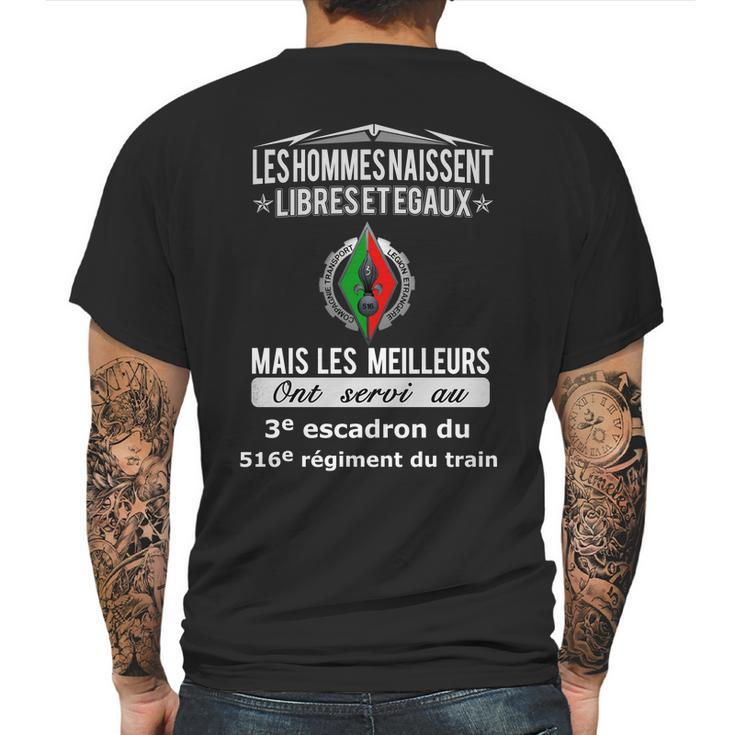 Les Meilleurs Hommes Ont Servi Au  3E Escadron Du 516E  Régiment Du Train Mens Back Print T-shirt
