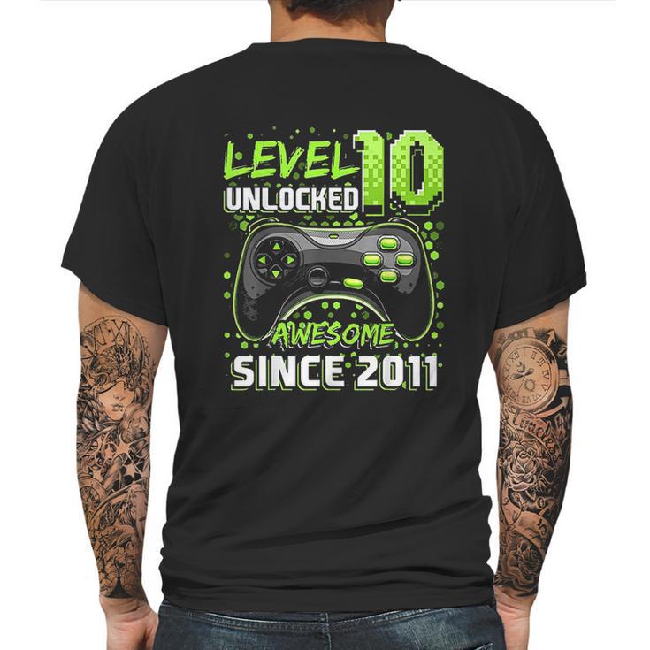 Level 10 Unlocked Awesome 2011 Video Game 10Th Birthday Gift Mens Back Print T-shirt