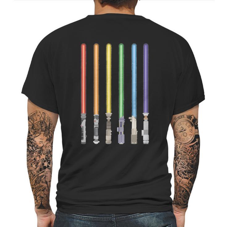 Lgbt Light Sword Pride Saber Ally Lgbtq Graphic Design Printed Casual Daily Basic Mens Back Print T-shirt