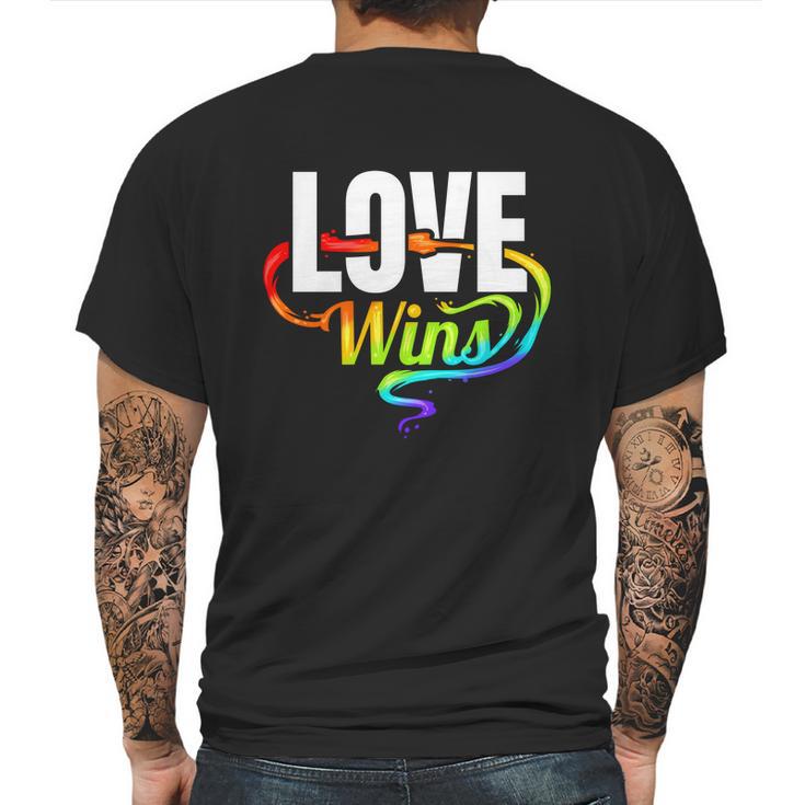 Lgbtq Love Wins Logo For Pride Month Funny Gift Mens Back Print T-shirt