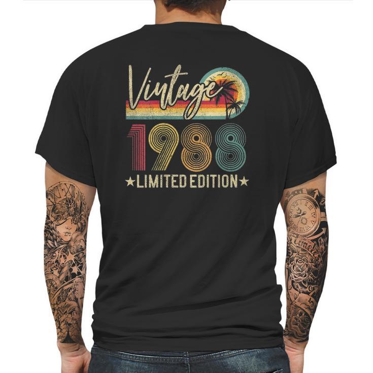 Limited Edition 1988 33Rd Birthday 33 Years Old Vintage Mens Back Print T-shirt