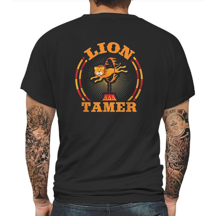 Lion Tamer Taming Mens Back Print T-shirt