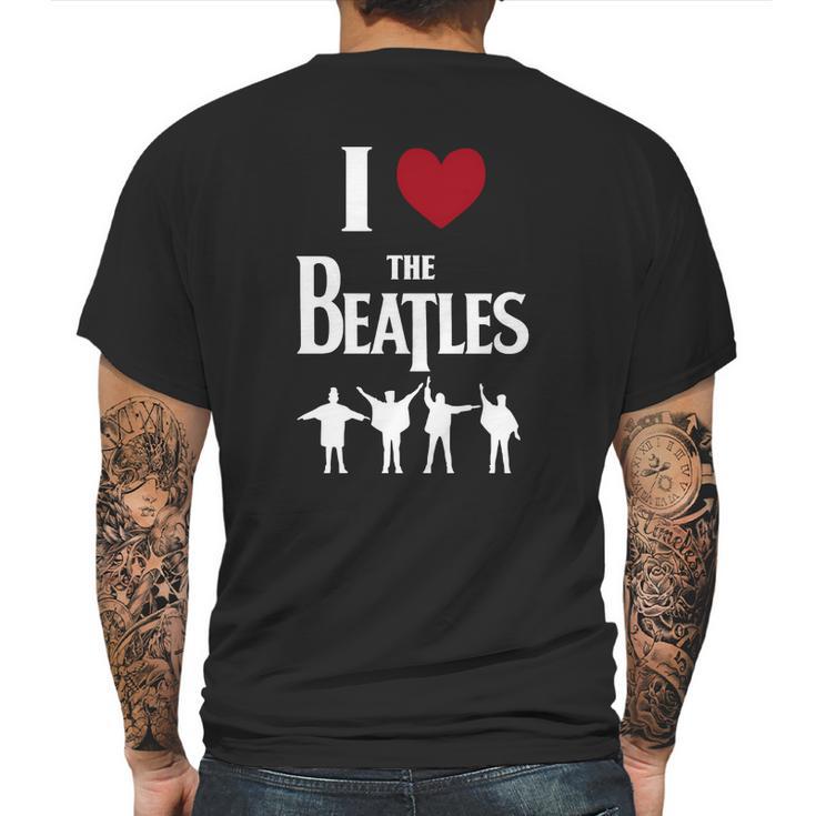 I Love The Beatles Mens Back Print T-shirt