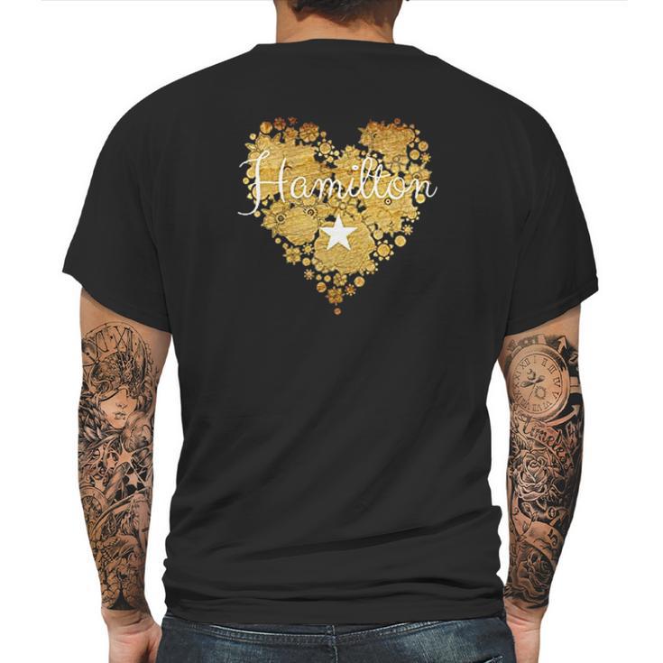 I Love Hamilton Heart Cute Gift Mens Back Print T-shirt