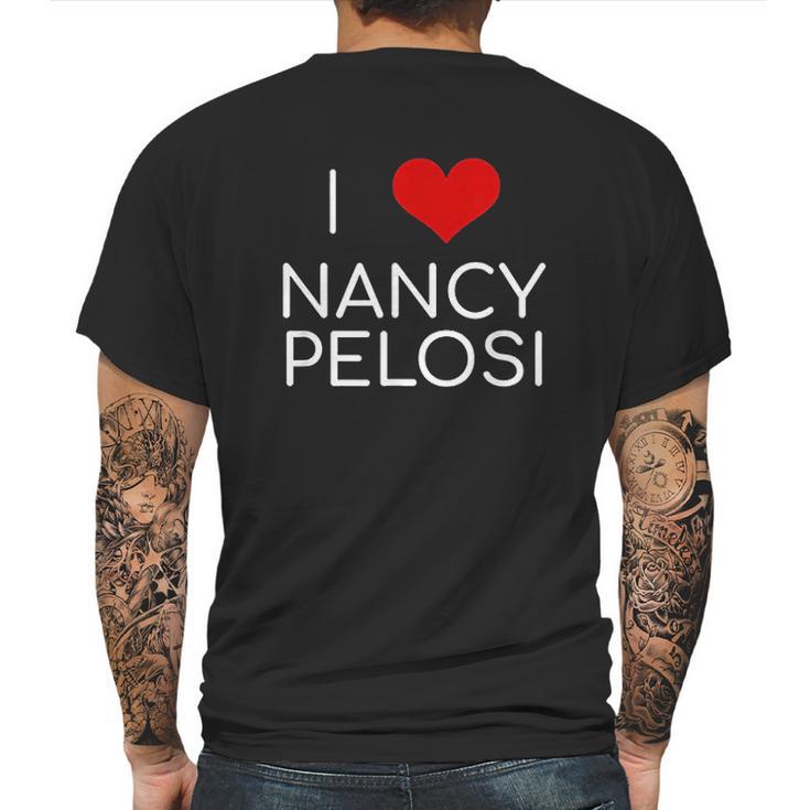 I Love Nancy Pelosi Heart Mens Back Print T-shirt