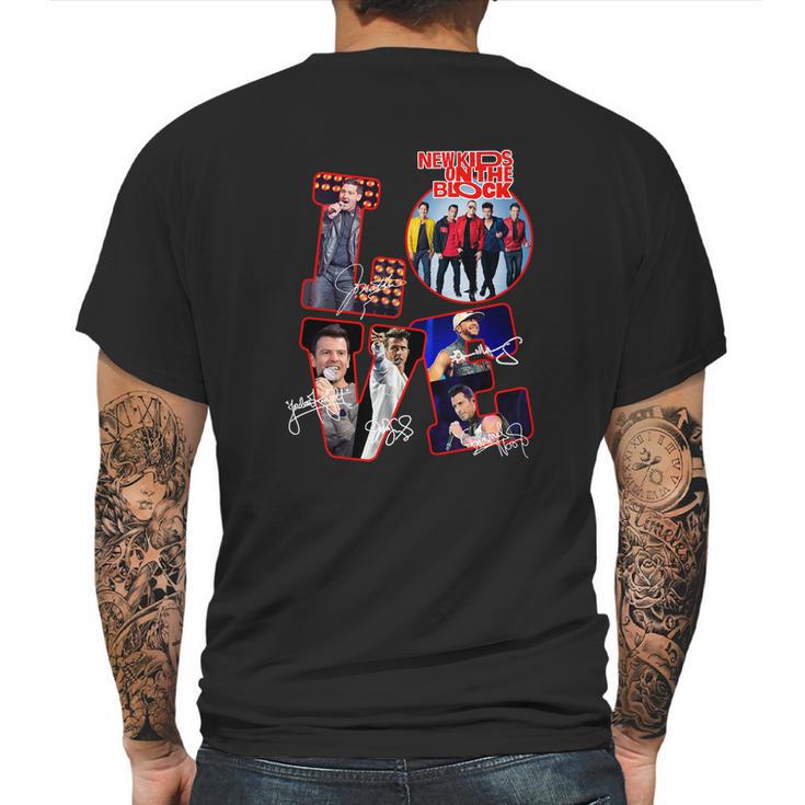 Love New Kids On The Block All Signature Mens Back Print T-shirt