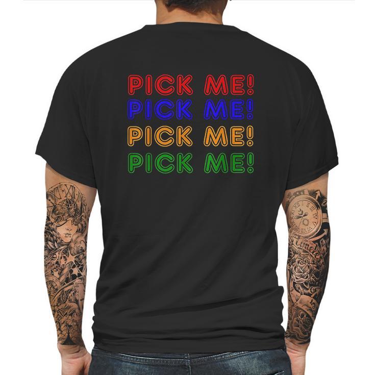 Lucky Casino Contestant Costume Pick Me Game Show Host Mens Back Print T-shirt