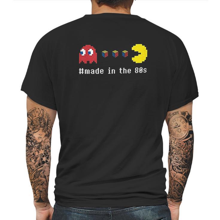 Made In The 80S Rubiks Pacman Mens Back Print T-shirt