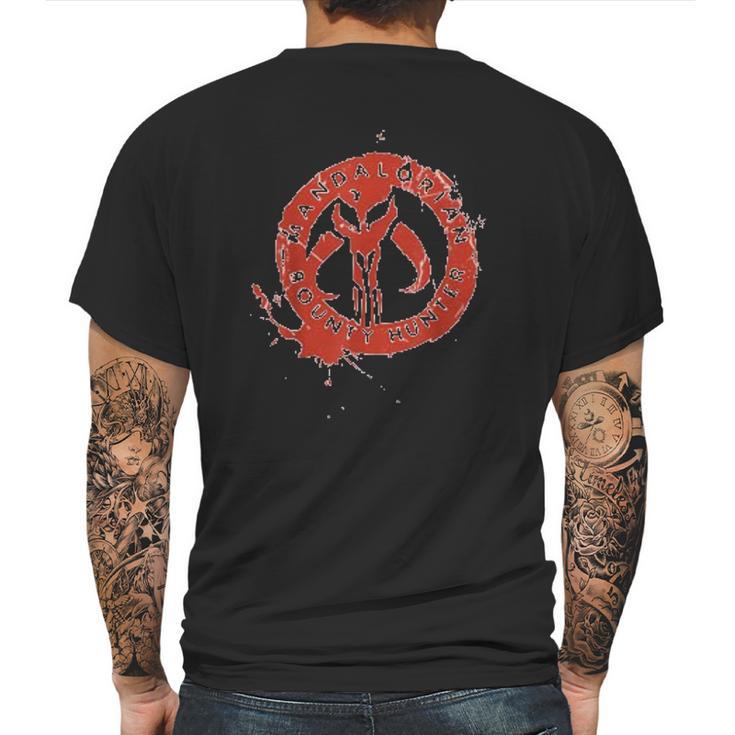 The Mandalorian Bounty Hunter Stamp Mens Back Print T-shirt