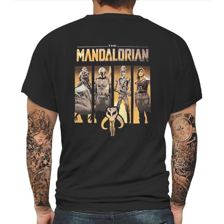 The Mandalorian Character Panel Mens Back Print T-shirt