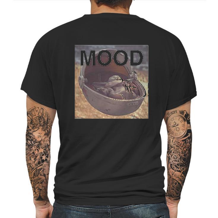 The Mandalorian Child Baby Yoda Nap Mood Mens Back Print T-shirt