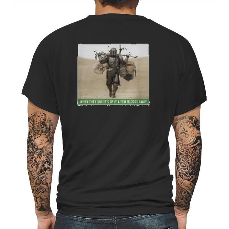 The Mandalorian And The Child Funny Meme Mens Back Print T-shirt